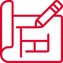 Roofing services icon for professional workmanship